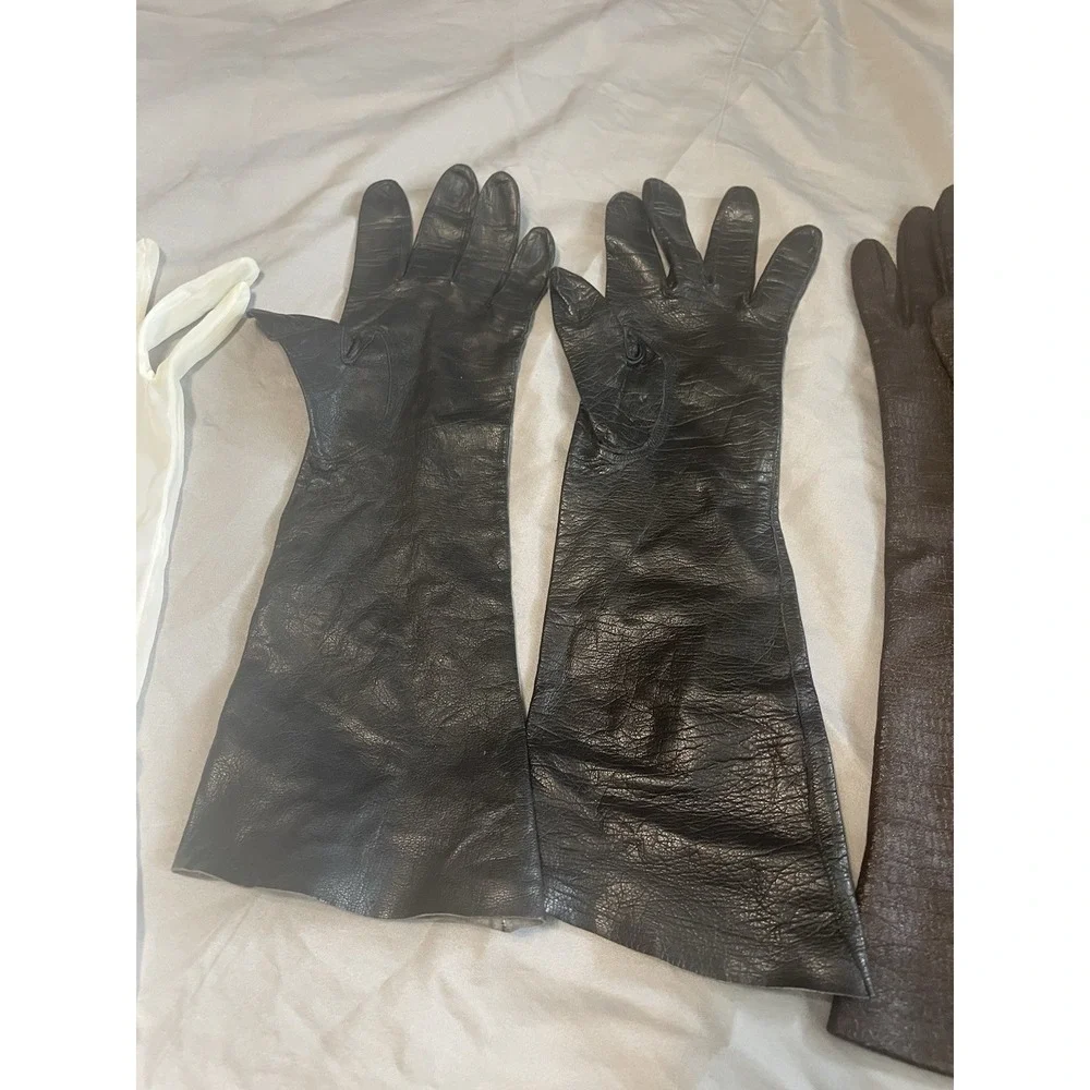 Vintage Womens White And 2 Leather Formal 14